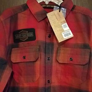 Flannel long sleeve women's tee